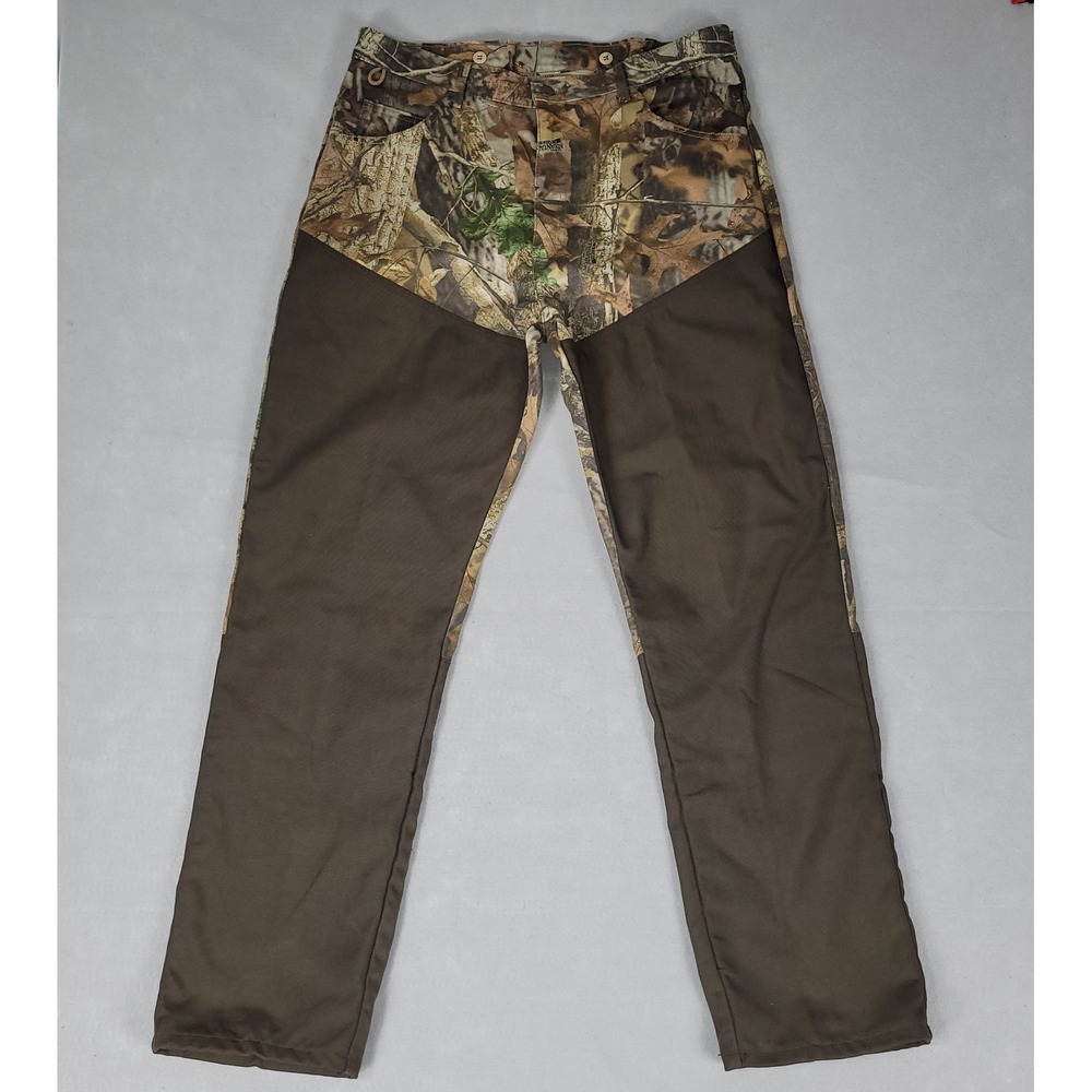 Wrangler Rugged Wear Pants Men's 38x32 Brown Camo Brush Guard Advantage Timber